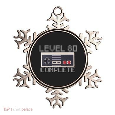Level 80 Complete Retro Gamer 80th Birthday Ornament