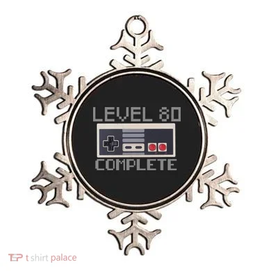 Level 80 Complete Retro Gamer 80th Birthday Ornament