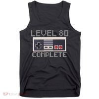 Level 80 Complete Retro Gamer 80th Birthday Tank Top thumb 0