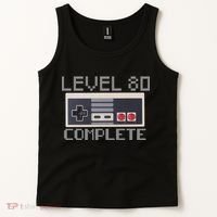 Level 80 Complete Retro Gamer 80th Birthday Tank Top thumb 2