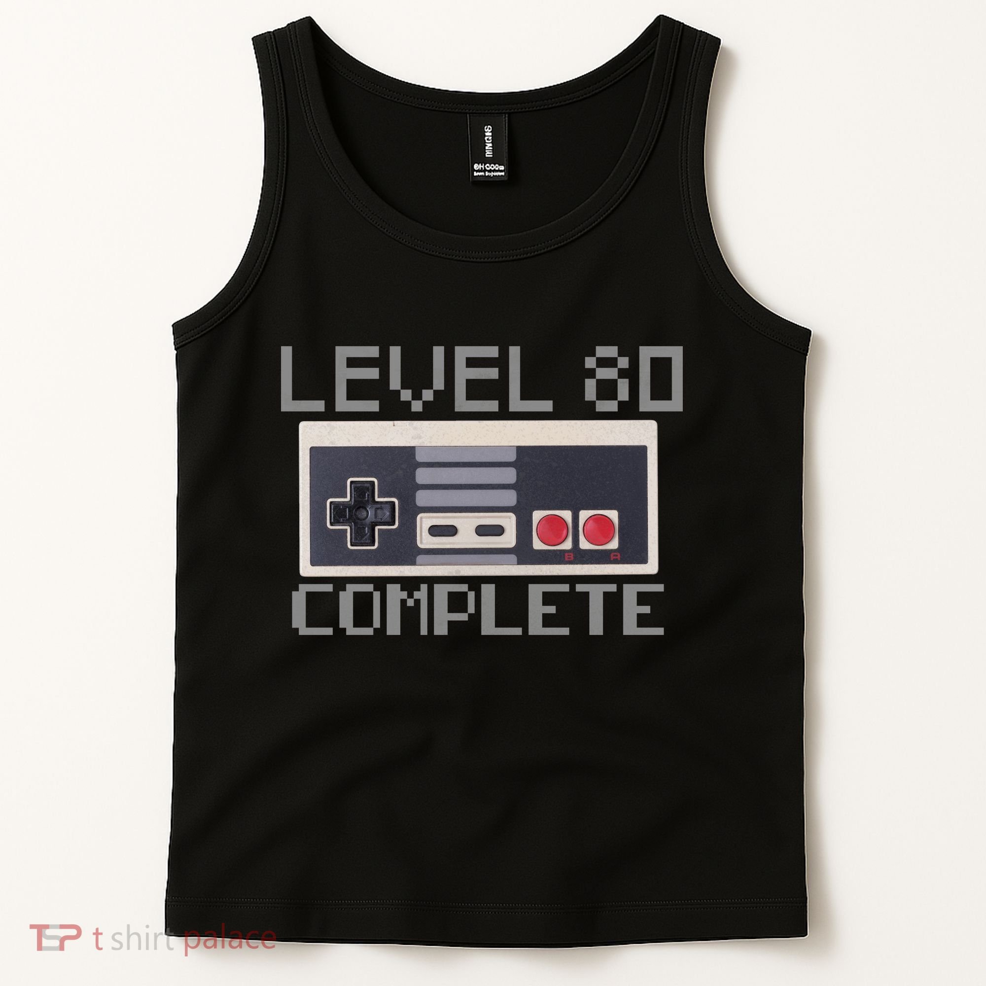 Level 80 Complete Retro Gamer 80th Birthday Tank Top