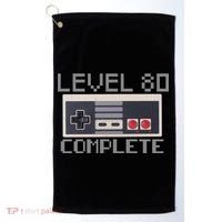 Level 80 Complete Retro Gamer 80th Birthday Golf Towel thumb 0