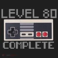 Level 80 Complete Retro Gamer 80th Birthday Golf Towel thumb 3