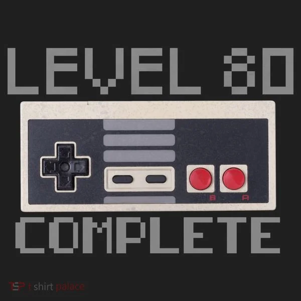 Level 80 Complete Retro Gamer 80th Birthday Golf Towel