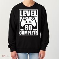 Level 80 Complete Video Gamer 80th Birthday Women's Sweatshirt thumb 0