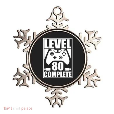 Level 80 Complete Video Gamer 80th Birthday Ornament