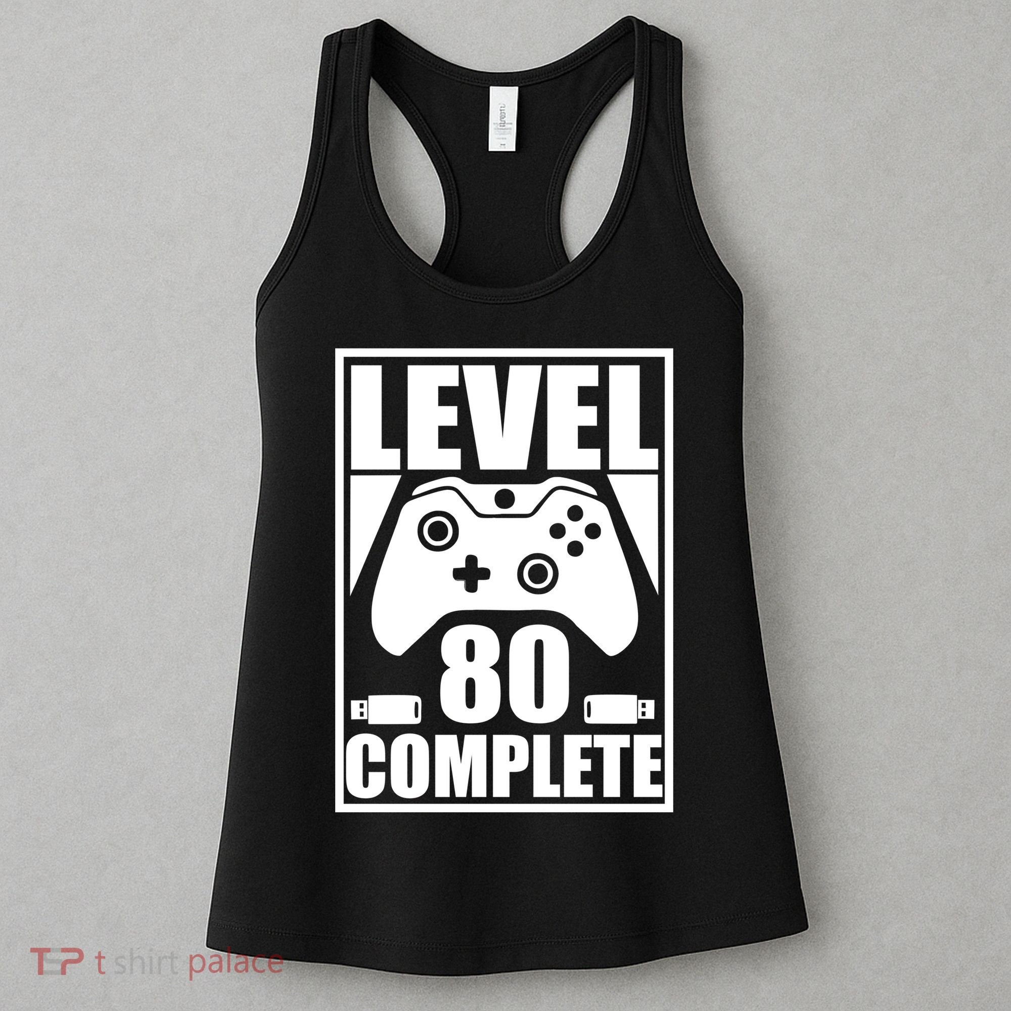 Level 80 Complete Video Gamer 80th Birthday Women's Tank Top
