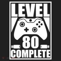 Level 80 Complete Video Gamer 80th Birthday Hat thumb 2