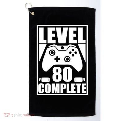 Level 80 Complete Video Gamer 80th Birthday Golf Towel