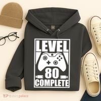 Level 80 Complete Video Gamer 80th Birthday Hoodie thumb 4