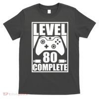 Level 80 Complete Video Gamer 80th Birthday T-Shirt thumb 0