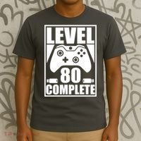 Level 80 Complete Video Gamer 80th Birthday T-Shirt thumb 3