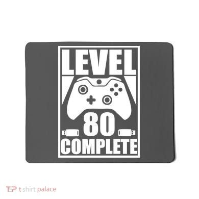 Level 80 Complete Video Gamer 80th Birthday Mousepad