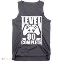 Level 80 Complete Video Gamer 80th Birthday Tank Top thumb 0