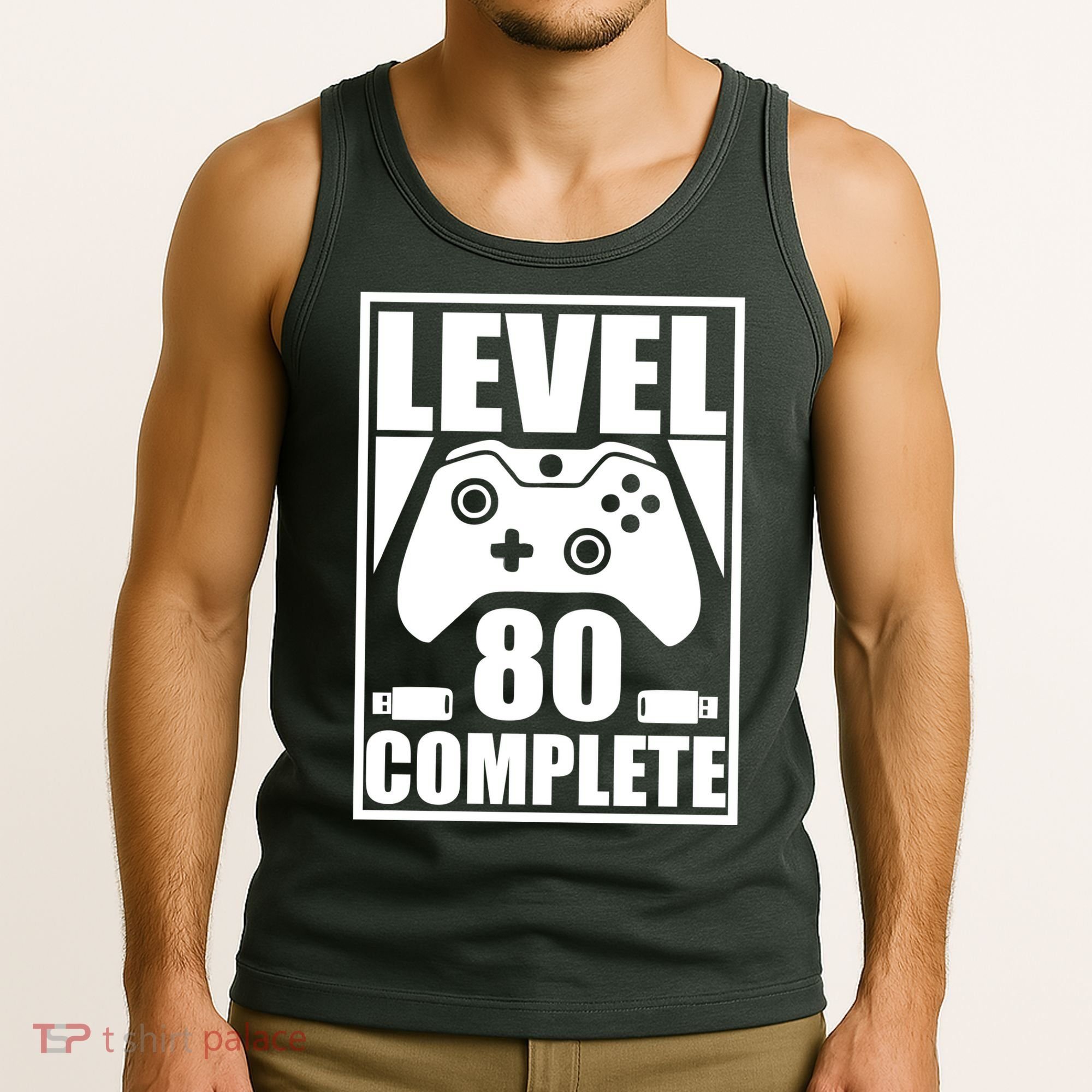 Level 80 Complete Video Gamer 80th Birthday Tank Top