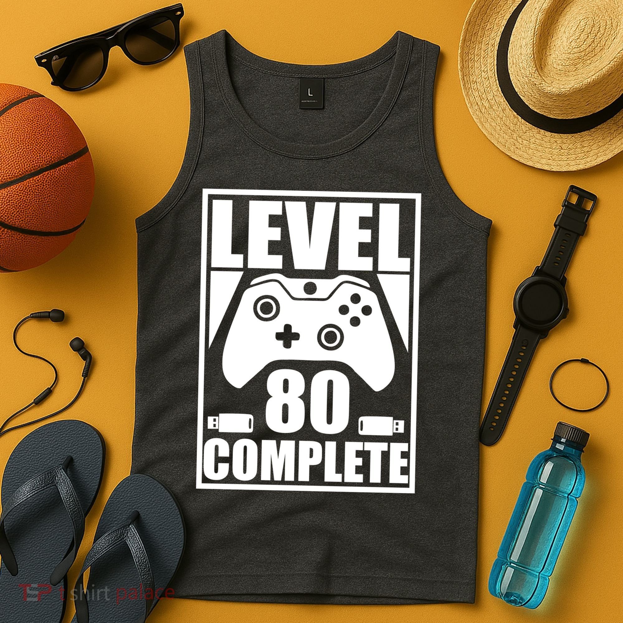 Level 80 Complete Video Gamer 80th Birthday Tank Top