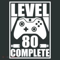 Level 80 Complete Video Gamer 80th Birthday Women's T-Shirt thumb 6