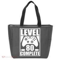 Level 80 Complete Video Gamer 80th Birthday Tote Bag thumb 0