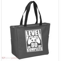 Level 80 Complete Video Gamer 80th Birthday Tote Bag thumb 2