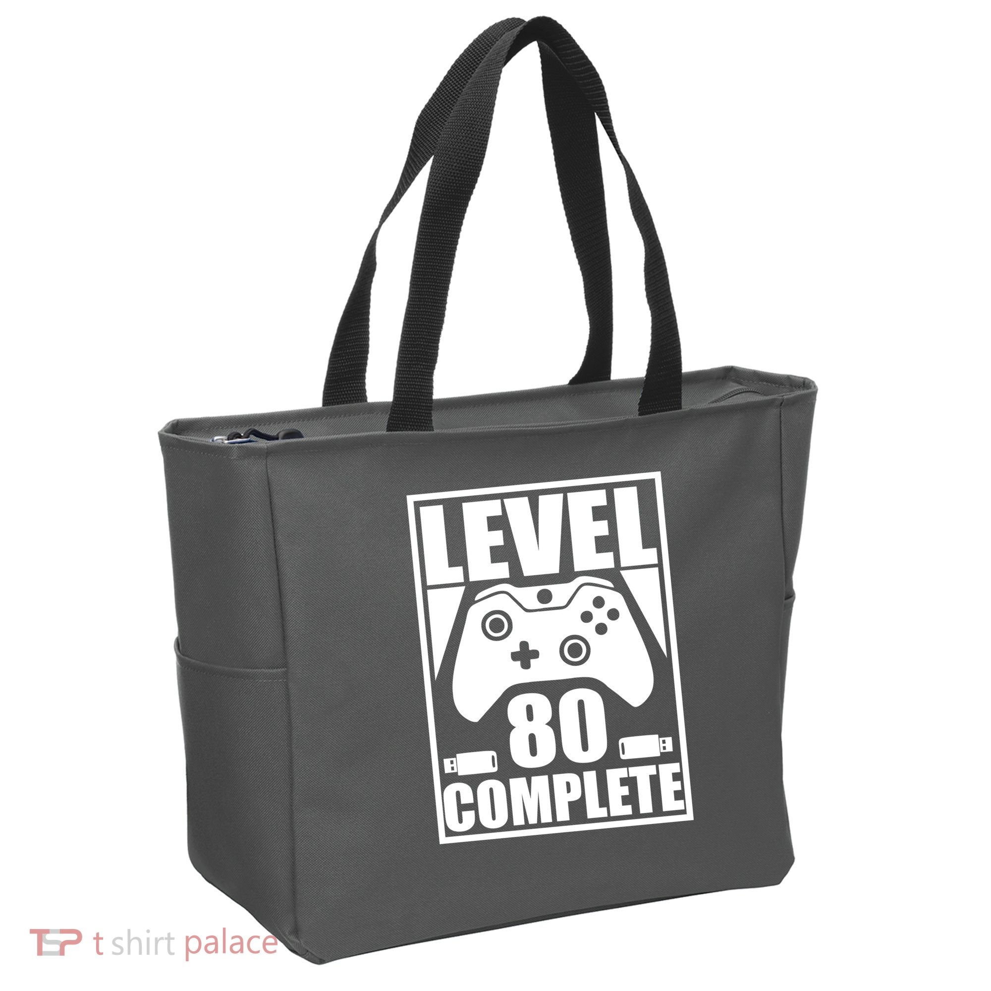 Level 80 Complete Video Gamer 80th Birthday Tote Bag
