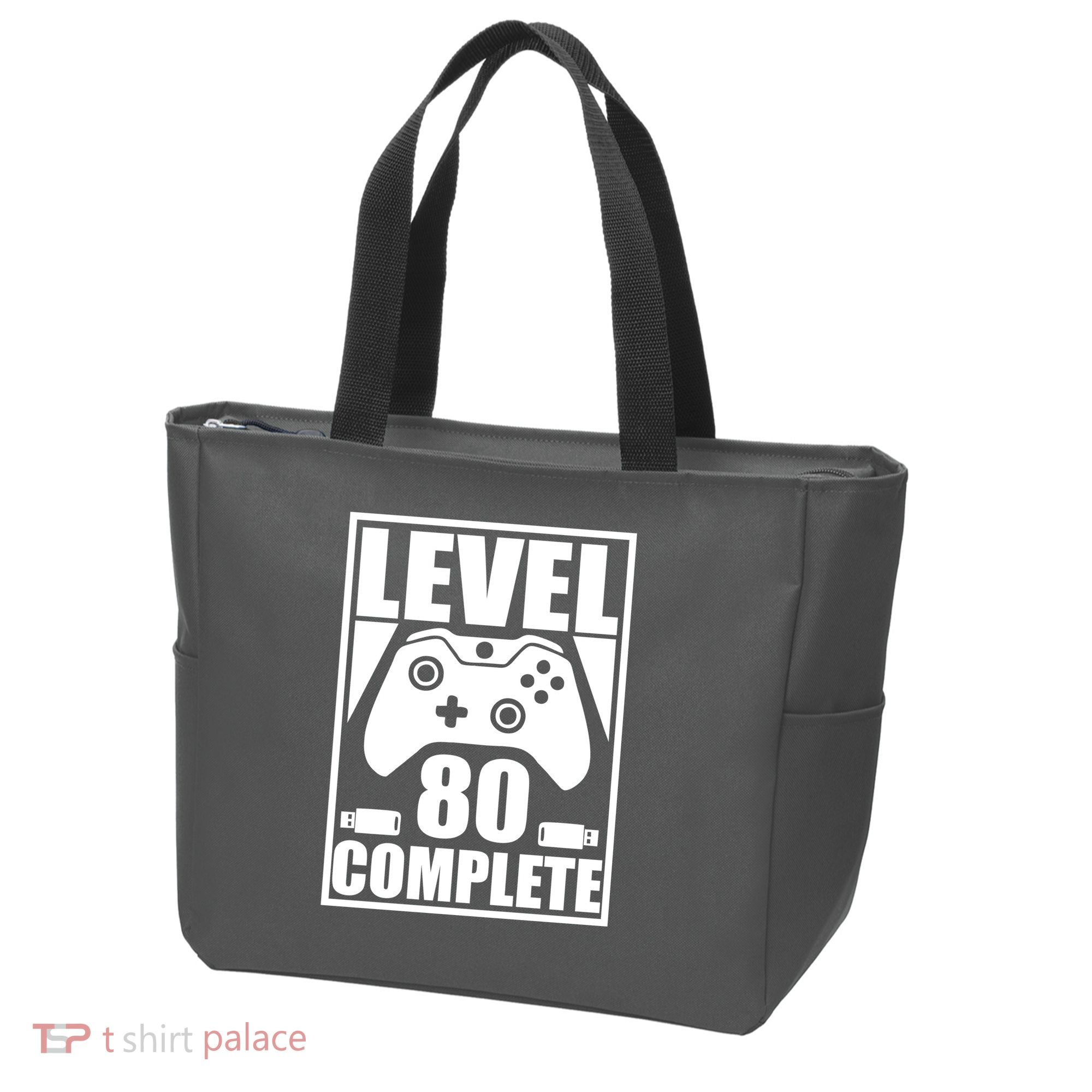 Level 80 Complete Video Gamer 80th Birthday Tote Bag