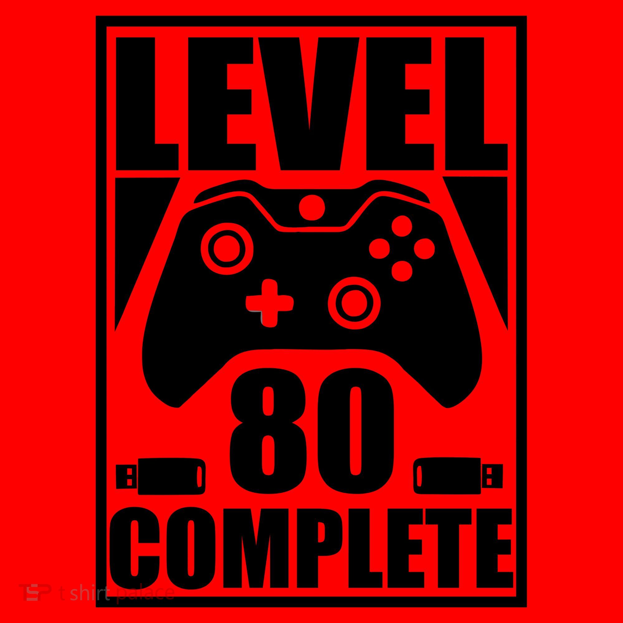 Level 80 Complete Video Gamer 80th Birthday Santa Hat