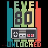 Level 80 Unlocked Funny Retro Gamer Birthday Women's Hoodie thumb 2