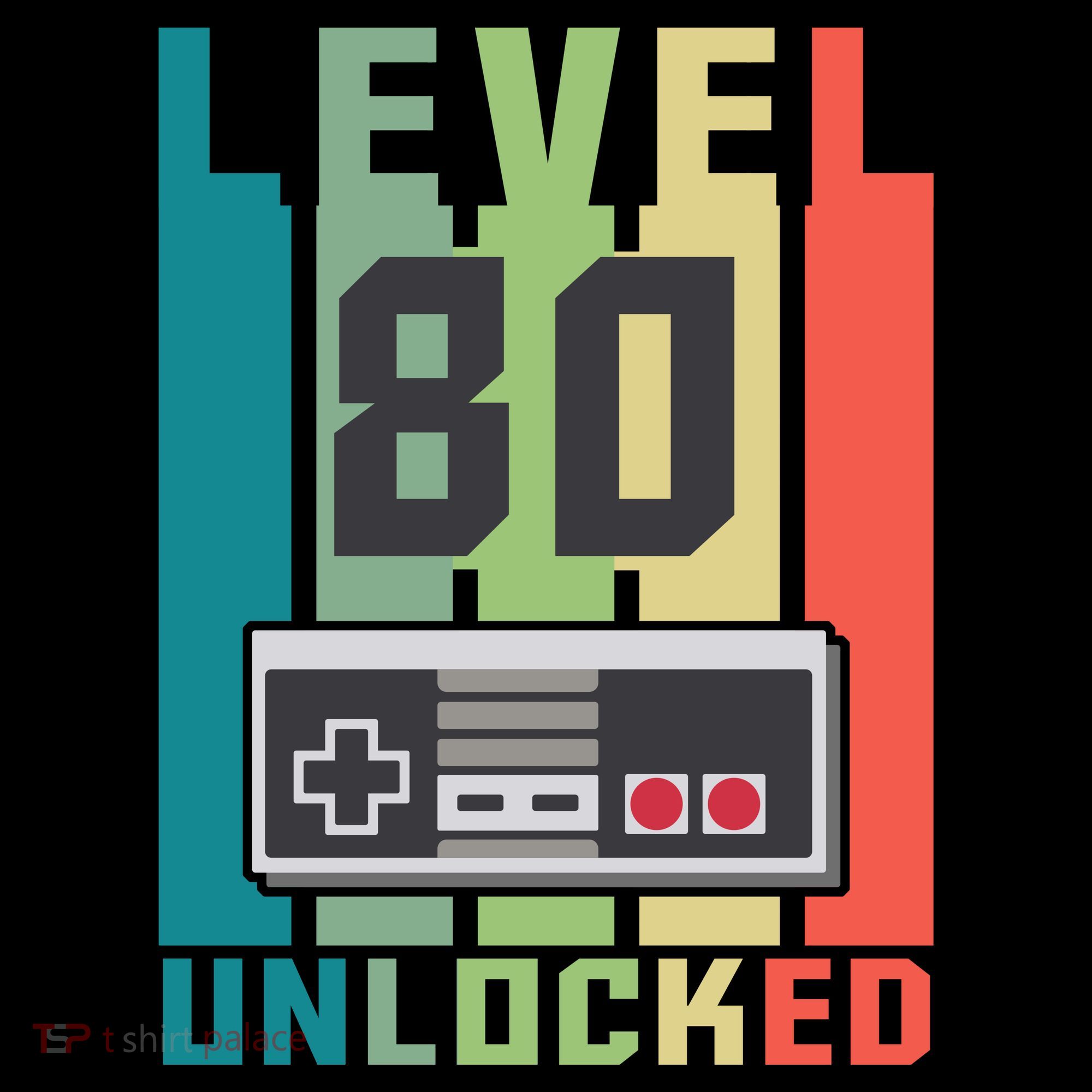 Level 80 Unlocked Funny Retro Gamer Birthday Mousepad