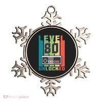 Level 80 Unlocked Funny Retro Gamer Birthday Ornament thumb 0