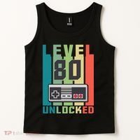Level 80 Unlocked Funny Retro Gamer Birthday Tank Top thumb 2