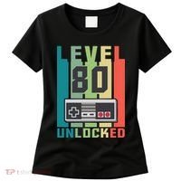 Level 80 Unlocked Funny Retro Gamer Birthday Women's T-Shirt thumb 0