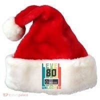 Level 80 Unlocked Funny Retro Gamer Birthday Santa Hat thumb 0