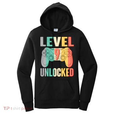 Level 9 Unlocked Nine Years Old Women's Hoodie