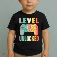 Level 9 Unlocked Nine Years Old Toddler T-Shirt thumb 2
