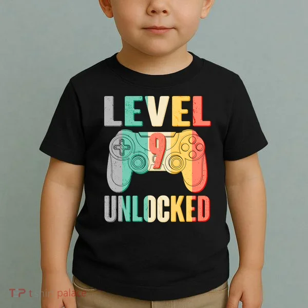 Level 9 Unlocked Nine Years Old Toddler T-Shirt