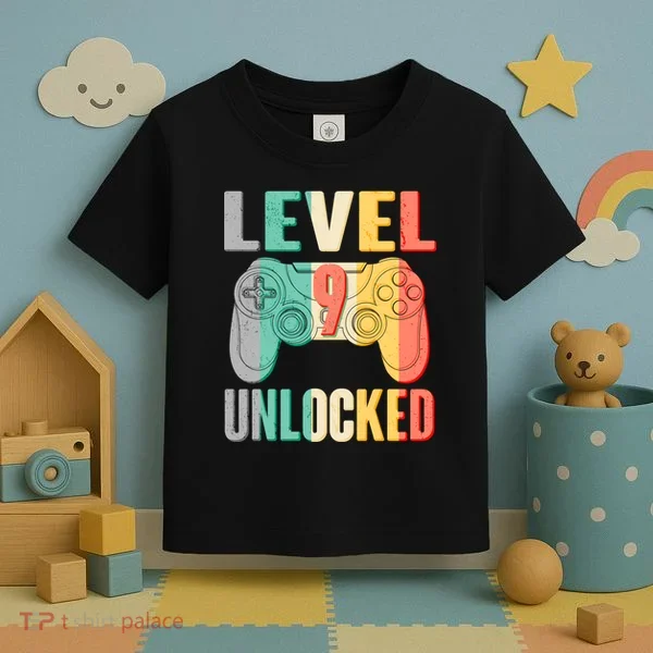 Level 9 Unlocked Nine Years Old Toddler T-Shirt