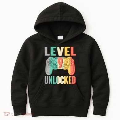 Level 9 Unlocked Nine Years Old Kids Hoodie