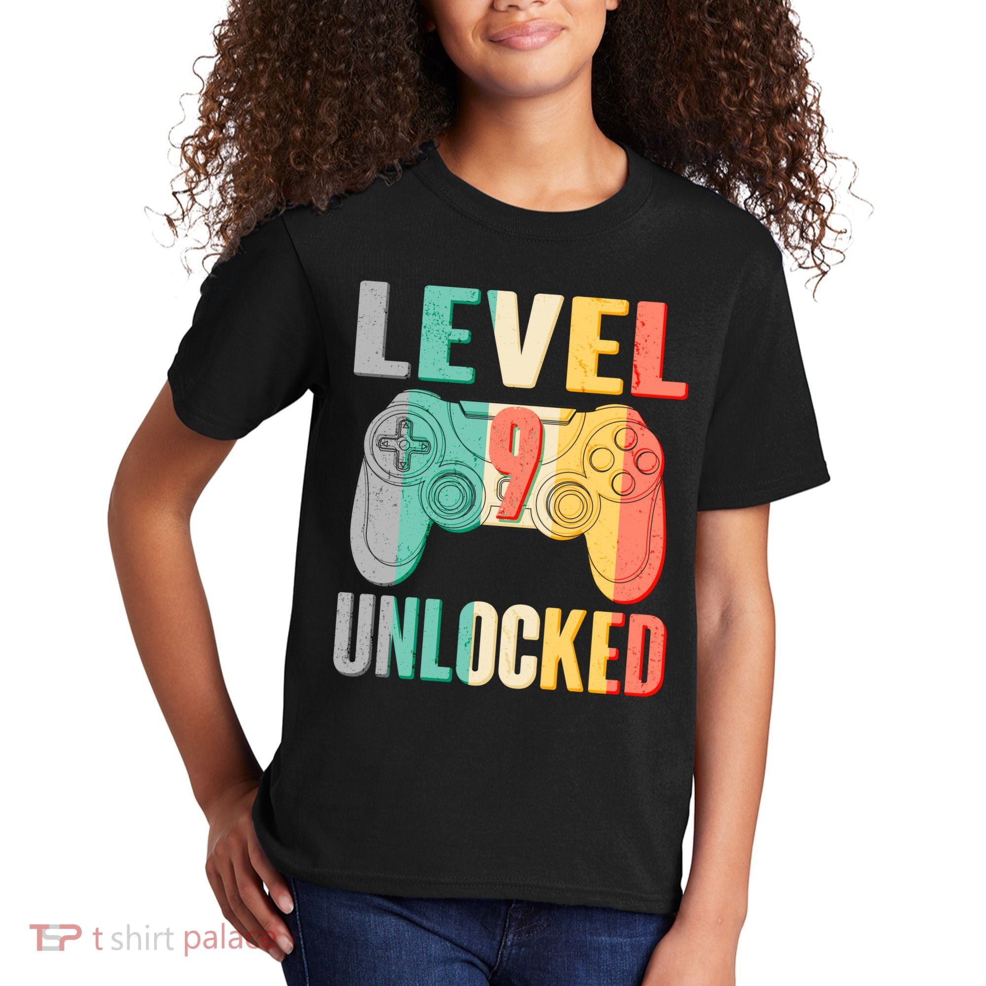 Level 9 Unlocked Nine Years Old Kids T-Shirt