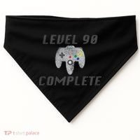 Level 90 Complete 90th Birthday USA-Made Doggie Bandana thumb 0