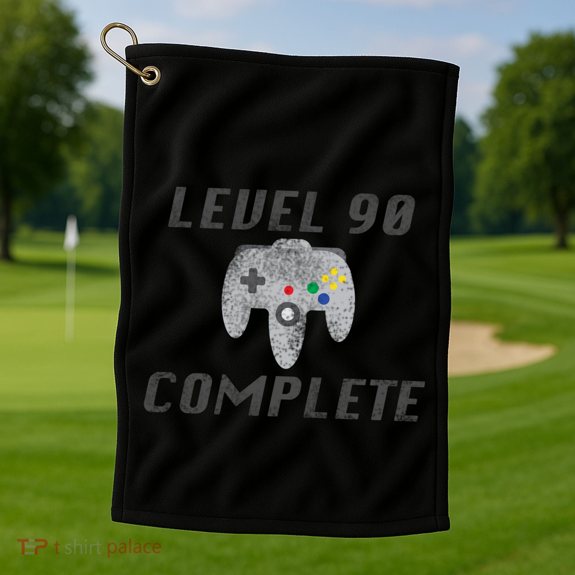 Level 90 Complete 90th Birthday Golf Towel