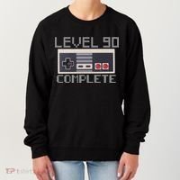 Level 90 Complete Retro Gamer 90th Birthday Women's Sweatshirt thumb 0