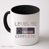 Level 90 Complete Retro Gamer 90th Birthday Coffee Mug thumb 0
