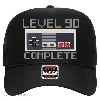 Level 90 Complete Retro Gamer 90th Birthday Hat
