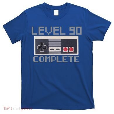 Level 90 Complete Retro Gamer 90th Birthday T-Shirt