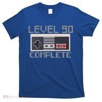 Level 90 Complete Retro Gamer 90th Birthday T-Shirt thumb 0