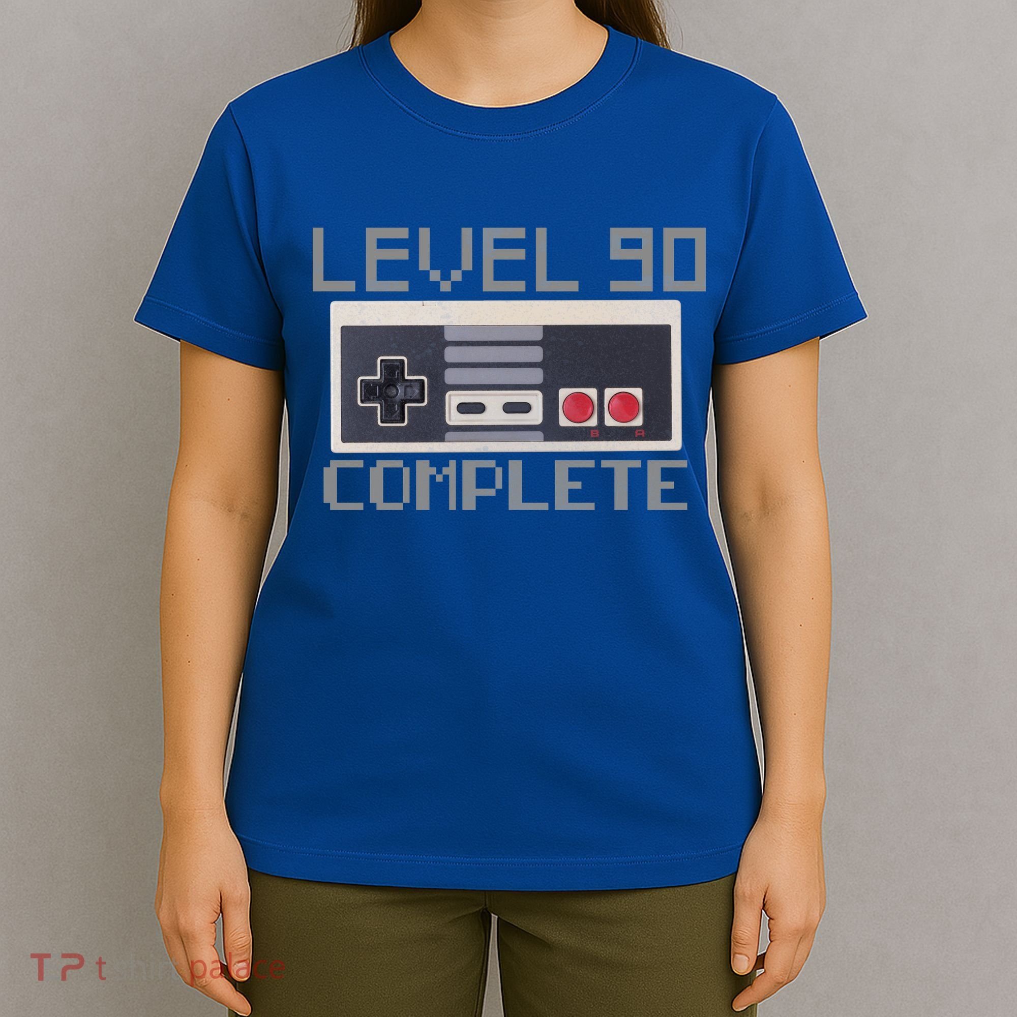 Level 90 Complete Retro Gamer 90th Birthday T-Shirt