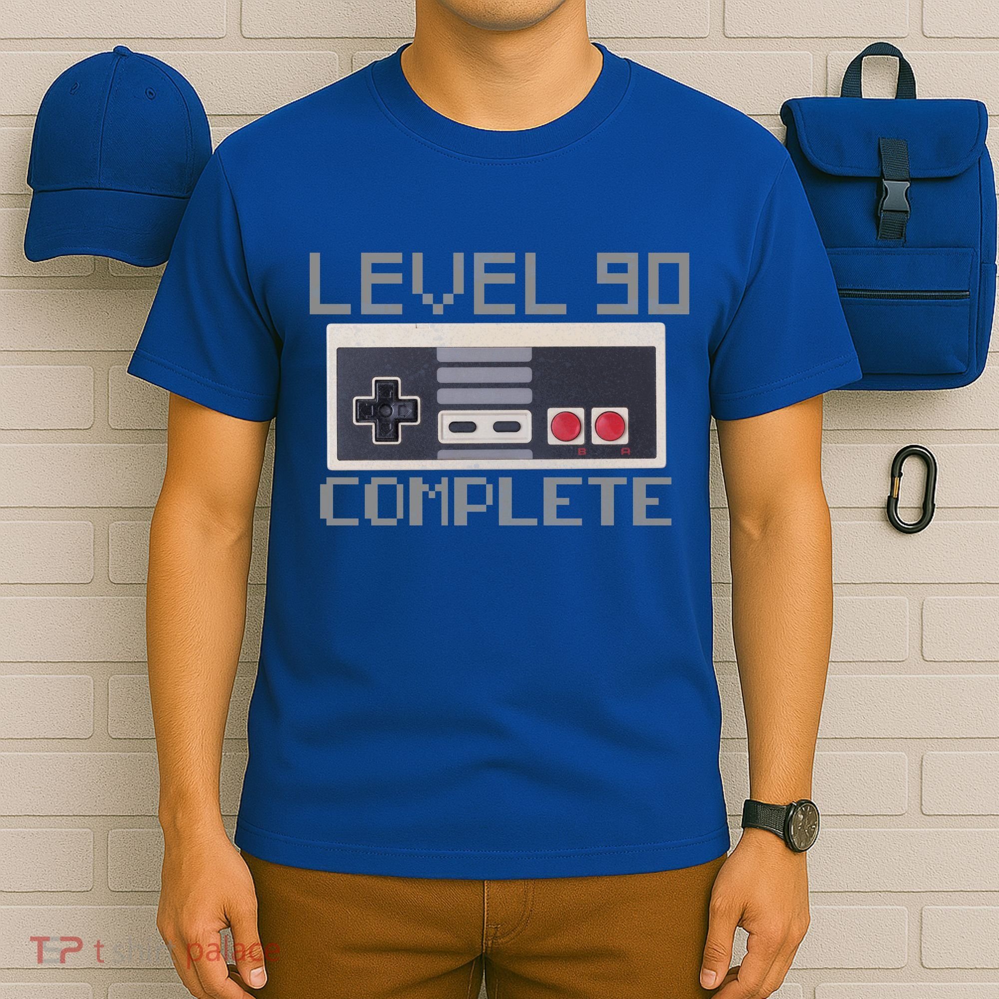 Level 90 Complete Retro Gamer 90th Birthday T-Shirt