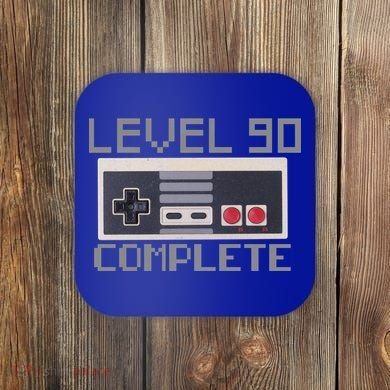 Level 90 Complete Retro Gamer 90th Birthday Coaster