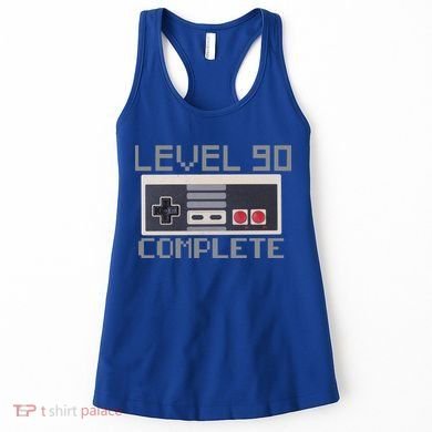 Level 90 Complete Retro Gamer 90th Birthday Women's Tank Top