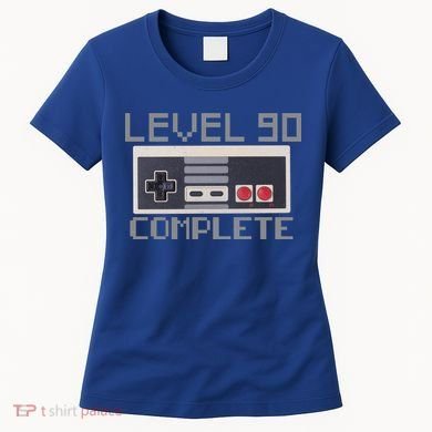 Level 90 Complete Retro Gamer 90th Birthday Women's T-Shirt